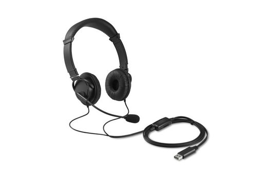 Fones de ouvido Kensington Hi-Fi USB com microfone e controle de volume