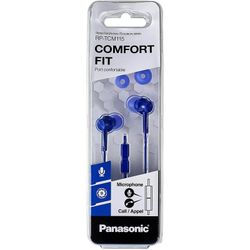 Écouteurs intra-auriculaires Panasonic avec microphone bleu