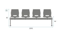 Banc SLIM B. Deux tailles et quatre couleurs