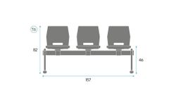 Banc SLIM B. Deux tailles et quatre couleurs