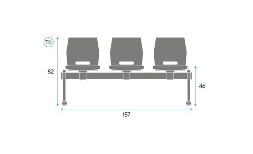 Banc SLIM B. Deux tailles et quatre couleurs