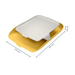 Bandeja de mesa com organizador aconchegante