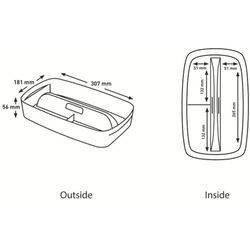Bandeja organizadora Mybox® com alça. 2 tamanhos