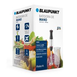 Liquidificador de mão de aço inoxidável 800W + vidro