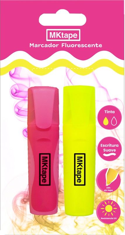 Blister de 2 marqueurs fluorescents MKTape