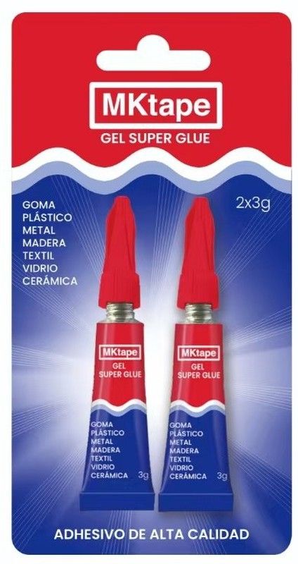 Blister 2 tubos Super Cola MKTape Gel 3gr