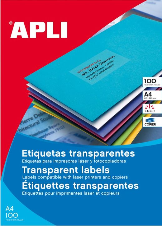 Blister Apli etiquetas poliester.