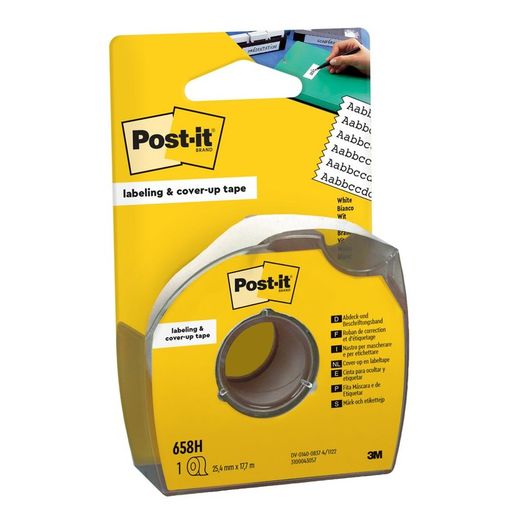 Fita blister oculta/etiqueta 6 linhas 25mm x 17,7m com porta rolo