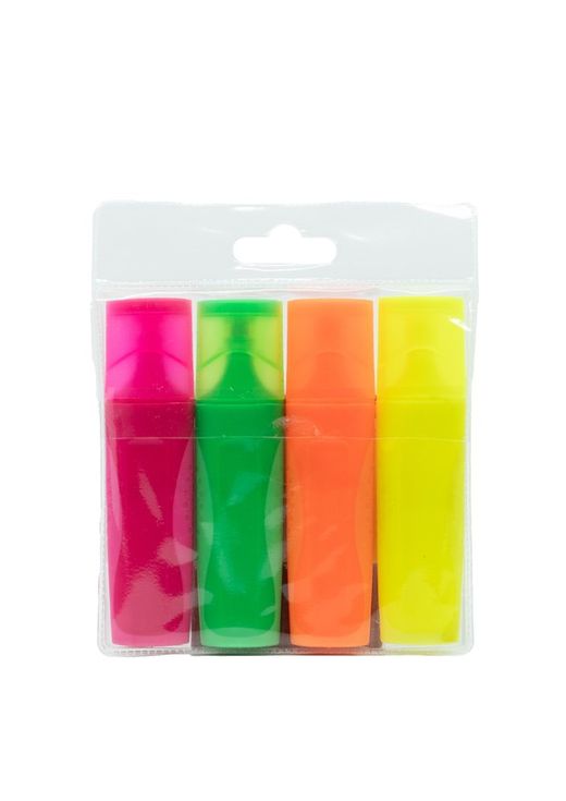 Blister avec 4 lampes fluorescentes (Jaune-Orange-Vert-Rose)