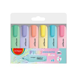 Blister de 6 marqueurs fluorescents Keyroad pastel