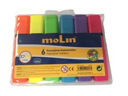 Blister de 6 marqueurs fluorescents vifs