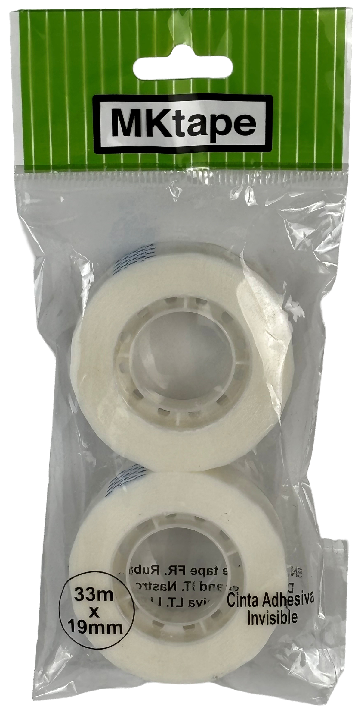Blíster de Cinta Adhesiva 33m x 19 mm Invisible