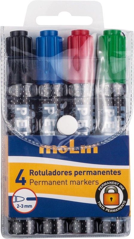 Blister de marcadores permanentes Molin