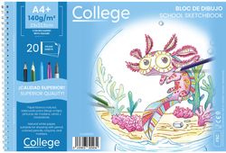 Bloc De Dibujo Espiral A4+ 20 Hojas 140Gr Microperforado Con Recuadro