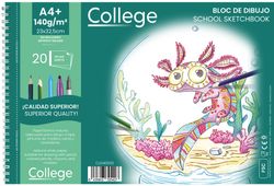 Bloc De Dibujo Espiral A4+ 20 Hojas 140Gr Microperforado