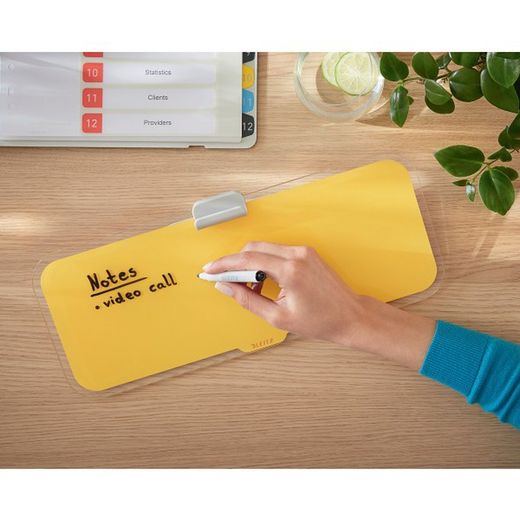 Bloco de notas de mesa de vidro aconchegante