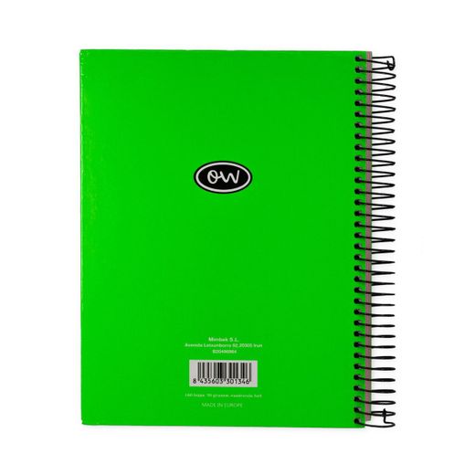 Bloc tapa extra dura neón de 160h Din A-4.