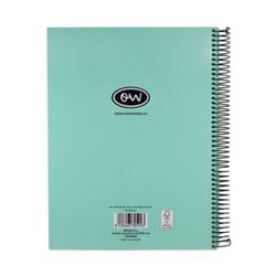 Notebook Ocean's Din A-5 microperfurado 160h cores pastel