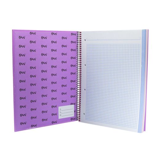 Notebook Ocean's Din A-5 microperfurado 160h cores pastel