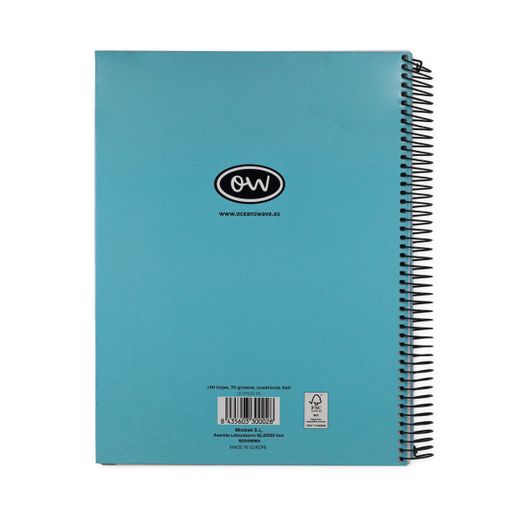 Notebook Ocean's Din A-5 microperfurado 160h cores pastel