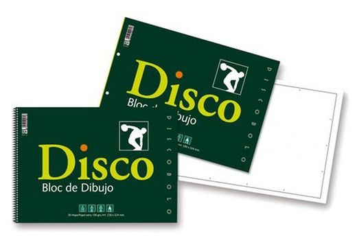 Block de dibujo escolar con espiral discobolo