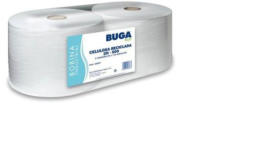 Buga bobina industrial papel reciclado 2 camadas