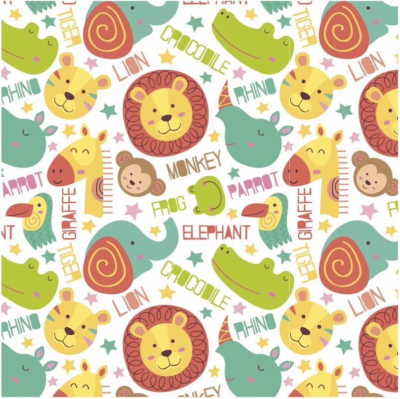Bobina Papel Regalo 31cm x 80m Infantil Animales (IN2201-A)
