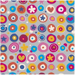 Bobina Papel Regalo 31cm x 80m Infantil Sellos Coloridos (IN1505-E)