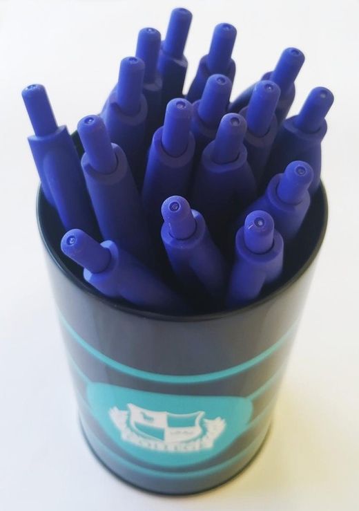 Canette bleue + éclat métallique 71mm.