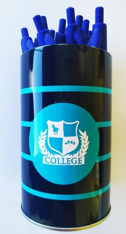 Canette bleue + éclat métallique 71mm.