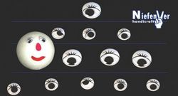 Sachet de 100 yeux mobiles blancs