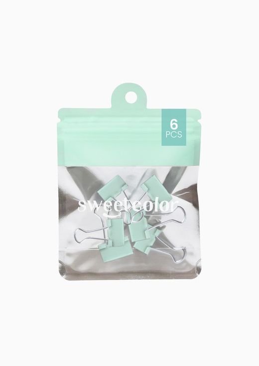 Sachet avec 6 clips doubles Sweetcolor