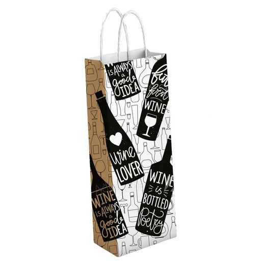 Saco de papel para presente com garrafa (N-1006)
