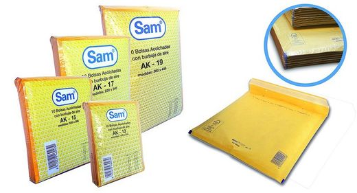 Sacs à bulles rembourrés en kraft de différentes tailles