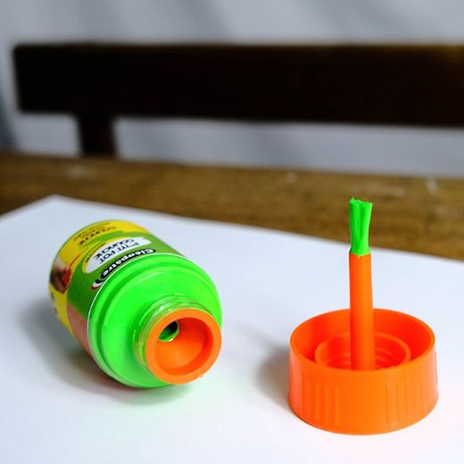 Pot d'encre anti-retenue rechargeable avec pinceau