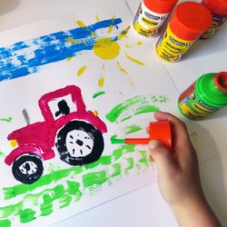 Pot d'encre anti-retenue rechargeable avec pinceau