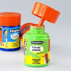 Pot d'encre anti-retenue rechargeable avec pinceau