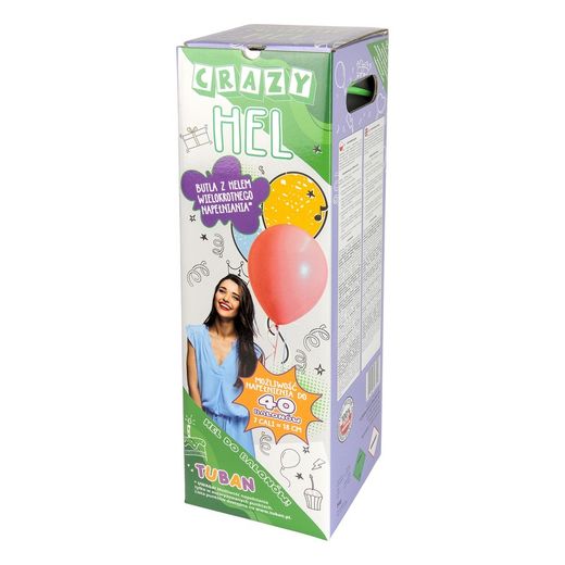 Récipient à hélium "Crazy Hel" XL 17 cm / 50 cm / 16 cm