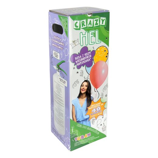 Récipient à hélium "Crazy Hel" XL 17 cm / 50 cm / 16 cm