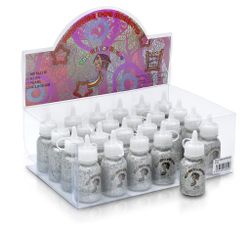 Botes de 30ml de pegamento con purpurina