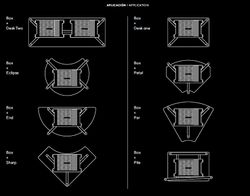 BOÎTE. Plateau de bureau Grau. Quatre couleurs