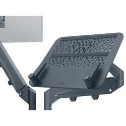 Double moniteur et bras pour ordinateur portable Leitz Ergo qui économise de l'espace