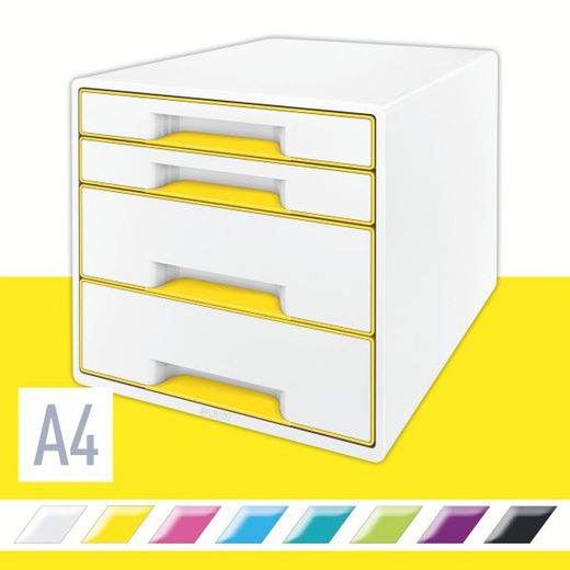 Armários de gaveta wow mesa cubo 4 gavetas. 7 cores