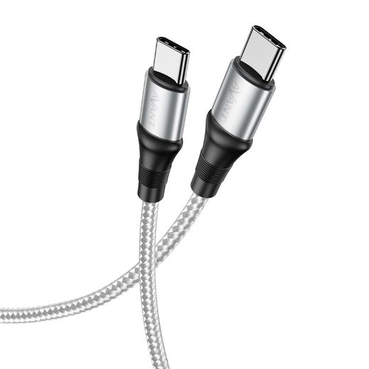 Cabo de conexão Avant Connect 1M PD 100W 5A Tipo C para Tipo C trançado - Carregamento rápido - Edição Force