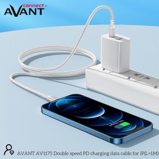 Cable Avant Connect Tipo C a LIGHTNING - Pd 20W - Carga Rapida - 1M Trenzado