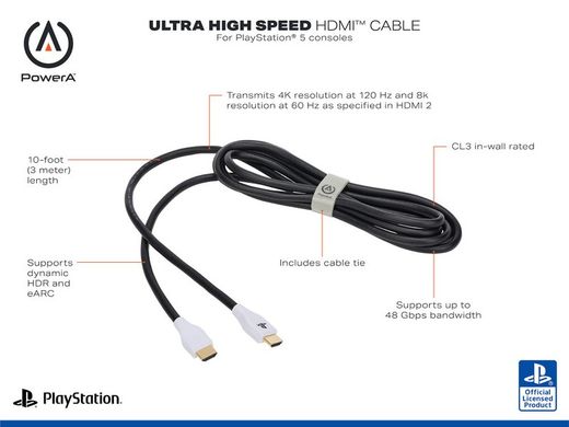Cable HDMI PowerA de velocidad ultraalta para PlayStation 5
