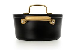 Panela icônica de alumínio forjado para indução, 20 cm, preta