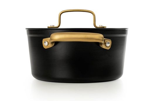 Panela icônica de alumínio forjado para indução, 20 cm, preta