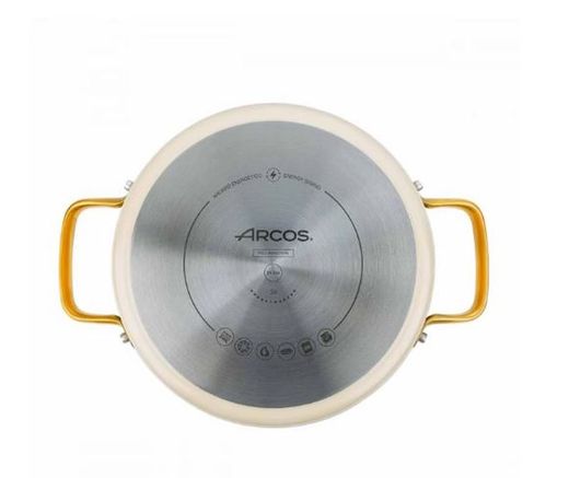 Icônica panela de alumínio forjado para indução, 24 cm, bege