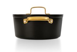 Panela de indução icônica de alumínio forjado 24cm preta